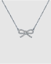 Ted Baker - RIBAH: Crystal Ribbon Bow Pendant Necklace