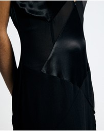 Lover - Priya Deep V Contrast Maxi Dress