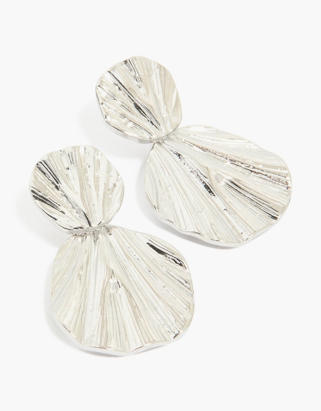 Lovisa - Waterproof Stainless Steel Double Textured Drop Earrings