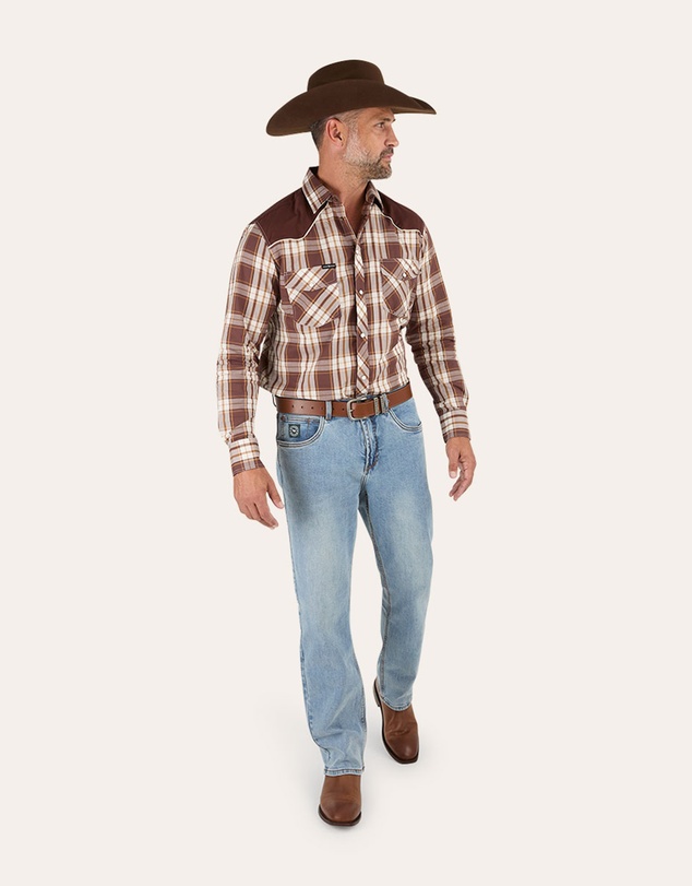 Ringers Western - Muster Mens Slim Straight Fit Mid Rise Jeans