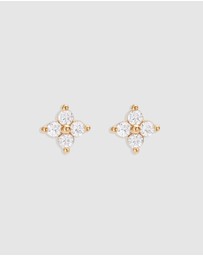 By Charlotte - Crystal Bloom Stud Earrings