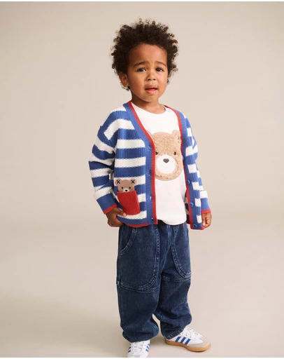 Huxbaby - Knit Denim Pocket Pants - Babies-Teens