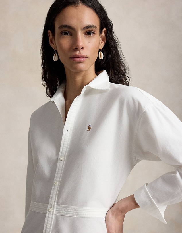Polo Ralph Lauren - Cotton Oxford Paneled Shirtdress - The ICONIC Exclusive