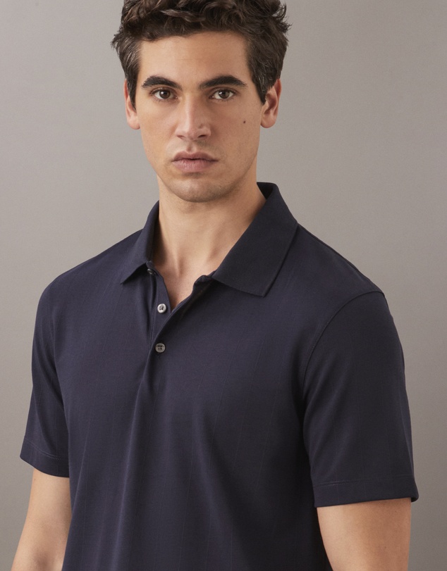 Calvin Klein - Tonal Stripe Jacquard Polo Shirt