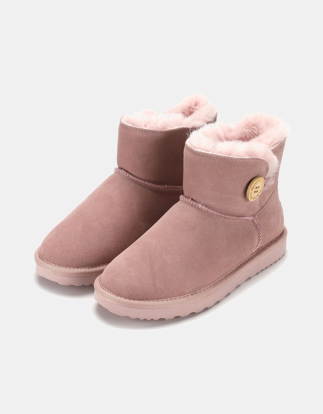 AusWooli Ugg Boots - Cabarita Sheepskin Chic Short Button Boots