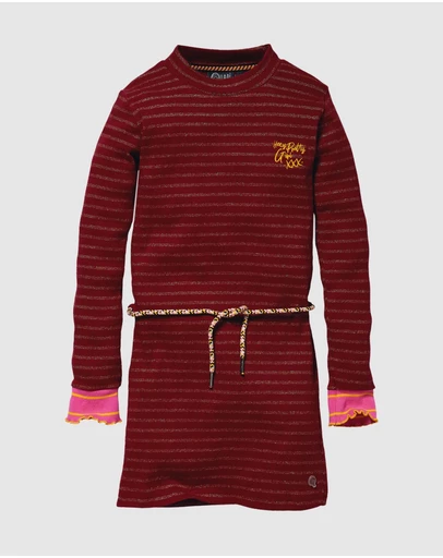 Quapi - Kalina Long Sleeve Stripe Dress - Kids-Teens
