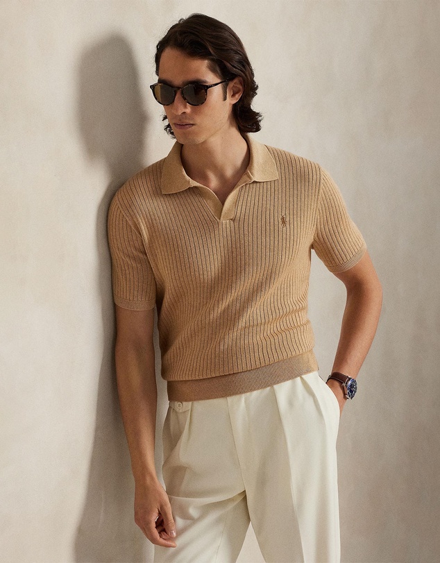 Polo Ralph Lauren - Rib-Knit Cotton Johnny-Collar Sweater