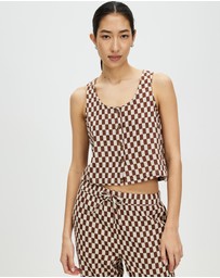 Brixton - Mykonos Small Check Tank