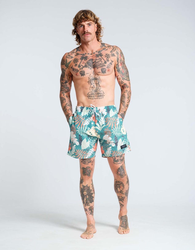 Vacancy Co - Abstract Leaf Swim Short