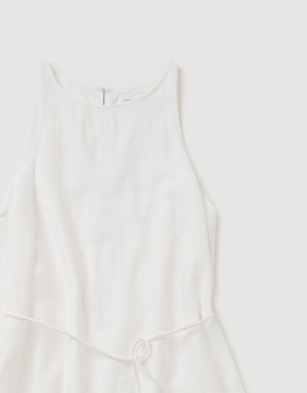 Revibe - Repaired Assembly Label Linen Halter Dress