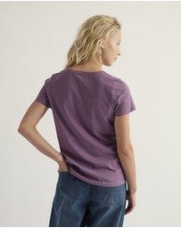 Seasalt - Seasalt Cornwall Purple Kellow T-Shirt in Jersey