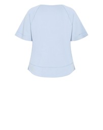 City Chic - Plus size Raglan Sweat Top - powder blue