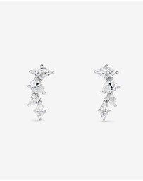 Michael Hill - Cubic Zirconia Vine Stud Earrings in Sterling Silver