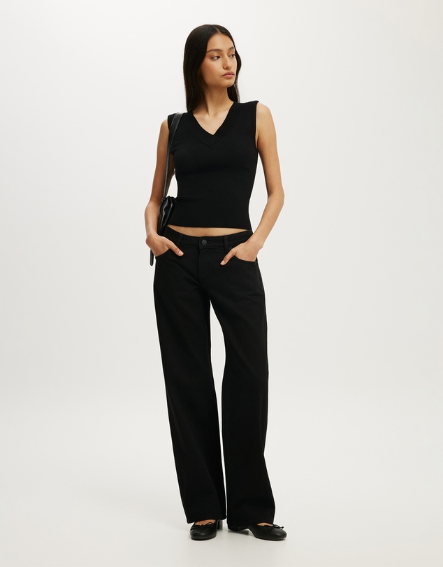 Cotton On - Double Knit V Neck Tank