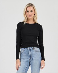 Rolla's - Pointelle Classic Long Sleeve Top