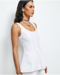 AERE - Bria Linen Top