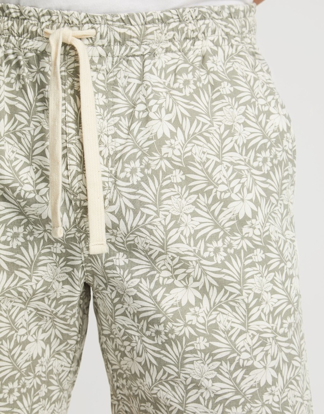 Oxford - Toby Linen Cotton Printed Shorts