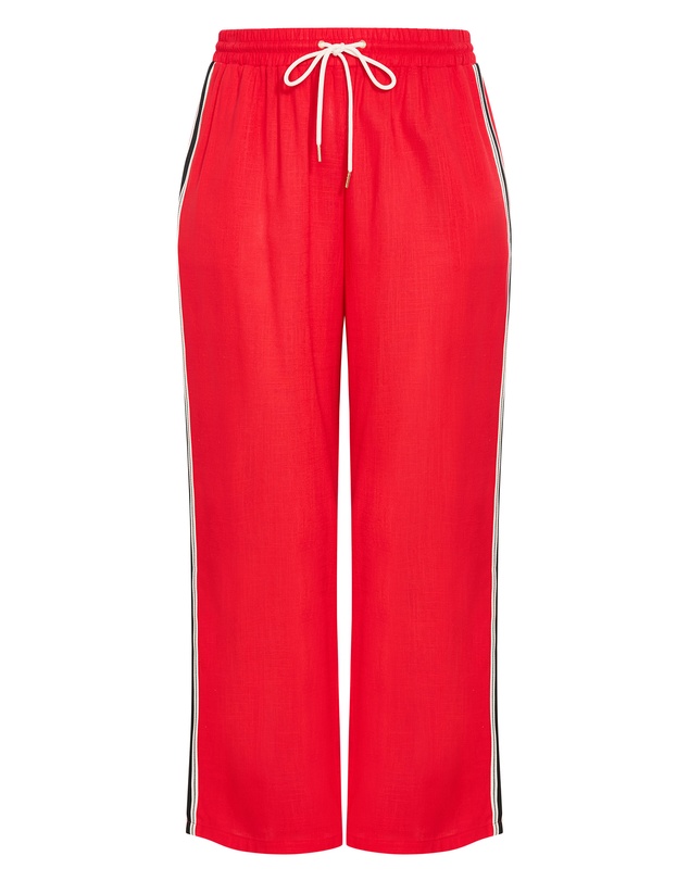 City Chic - Side Stripe Linen Blend Pant