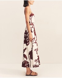 Shona Joy - Emmett Square Neck Panelled Midi Dress