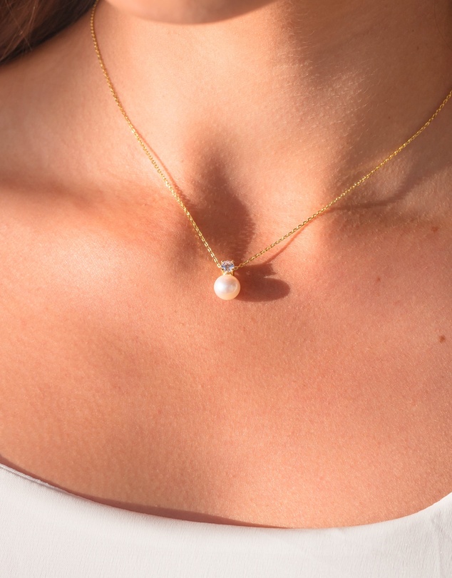 Georgini - GEORGINI OCEANS NOOSA FRESHWATER PEARL NECKLACE GOLD