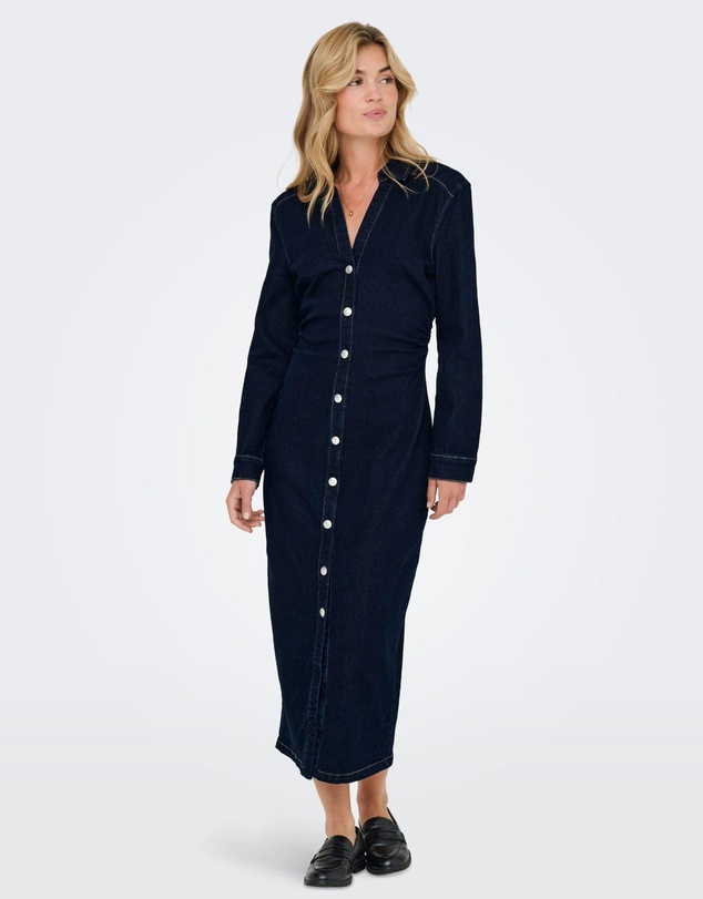 ONLY - Caitlin Denim Buttoned Midi Dress
