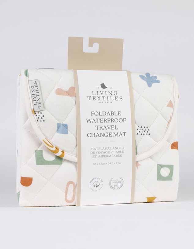 Living Textiles - Waterproof Travel Change Mat - Geo Mod
