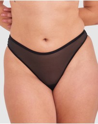 Bras N Things - Sexy Basics High Leg G String - Black