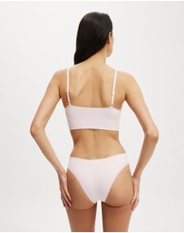 Cotton On Body - Seamless Longline Lace Trim Bralette