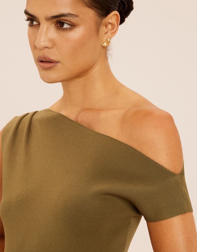 AERE - Lyra Draped Knit Dress