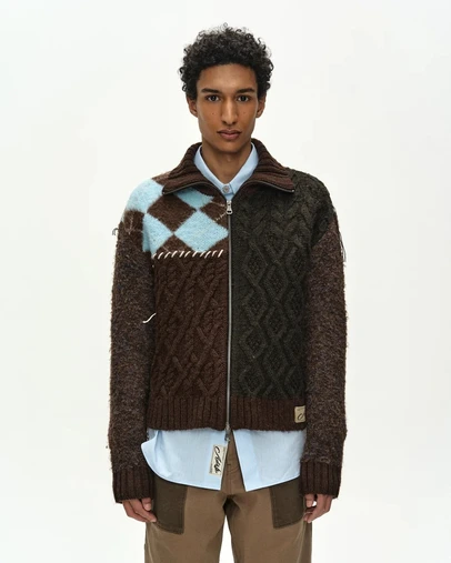 Andersson Bell - Patchwork Zip-Up Sweater
