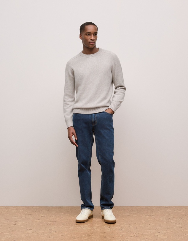 Trenery - Cashmere Crew Pullover in Grey Melange