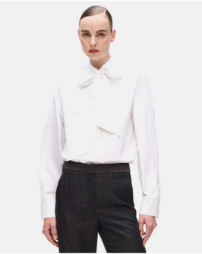 Karl Lagerfeld - Retro Poplin Bow Blouse