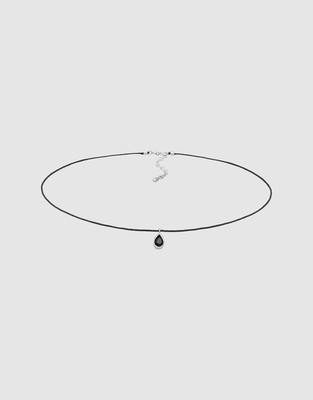Elli Jewelry - Black Zirconia Drop Choker Necklace