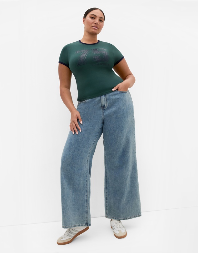 City Chic - Micro Score Print Tee