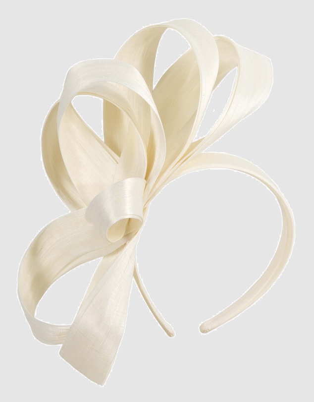 Fillies Collection - Cream Silk Abaca Loops Racing Fascinator