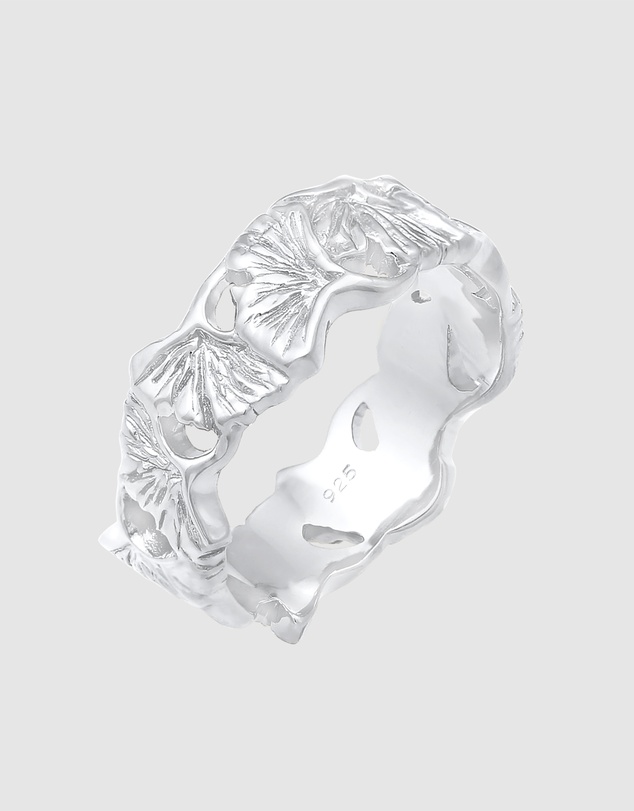 Elli Jewelry - Ring Ginkgo Leaf 925 Sterling Silver