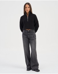 ONLY - Ella Wide Fold Up Jeans
