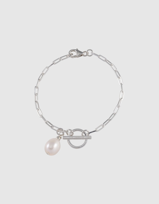 Von Treskow - Fine Clip Chain Bracelet with Pearl