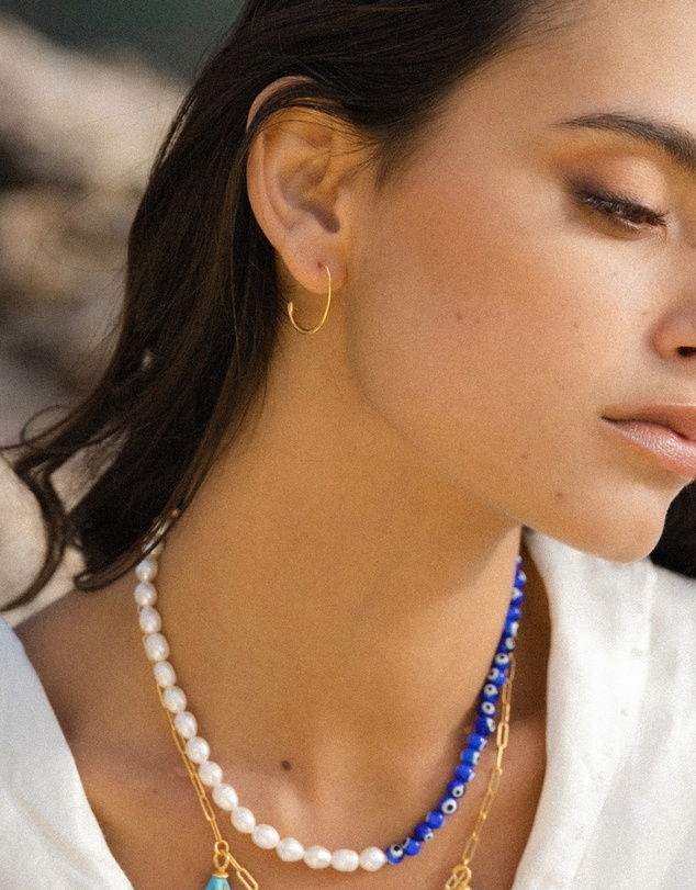 Ottoman Hands - Allegra Oval Hoop Earrings