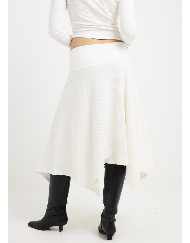 Alice In The Eve - Ashley Ribbed Assymetrical Wrap Skirt