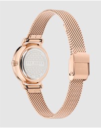 Ted Baker - Staciie 28mm Mother of Pearl Dial with Rose Gold-Tone Mesh Strap