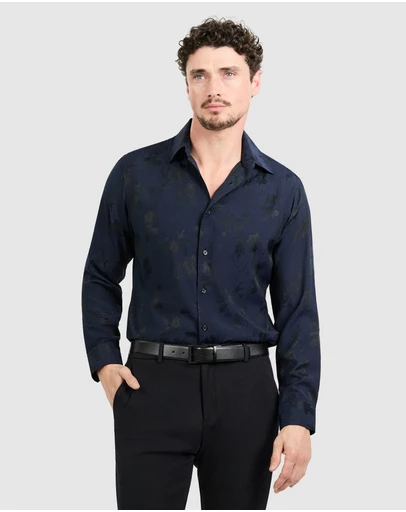 Tarocash - Lapis Slim Floral Shirt