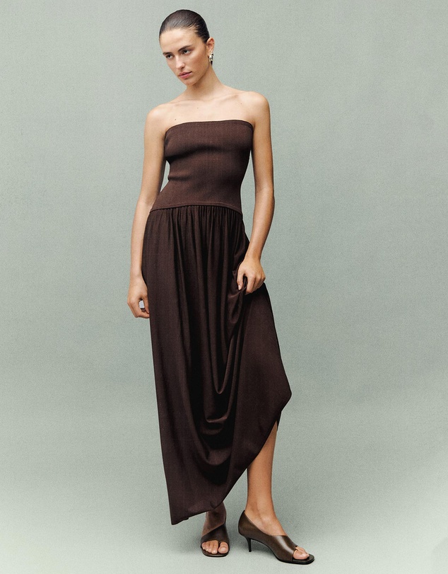 M.N.G - Combined Strapless Dress