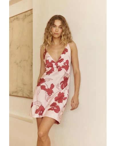 Gingerlilly - Iris Recycled Silky Satin Short Nightie