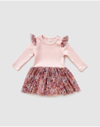 WITH LOVE FOR KIDS - Tulle Flutter Long Sleeve Tutu Onesie - Babies