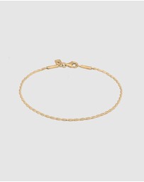 Kuzzoi - ICONIC EXCLUSIVE - Bracelet Male Cord Chain 925 Sterling Silver Gold Plated