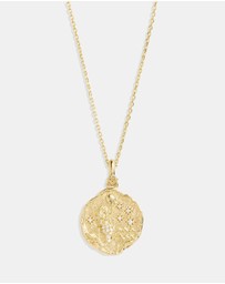 By Charlotte - She Is Aquarius Zodiac Necklace