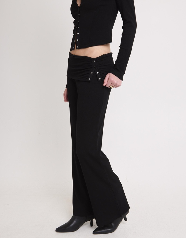 Neon Hart - Rib Fold Waist Flare Pants