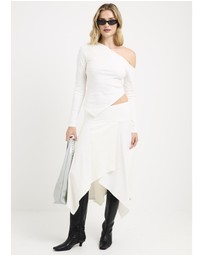 Alice In The Eve - Ashley Ribbed Assymetrical Wrap Skirt