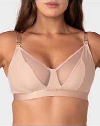 Hotmilk Maternity Lingerie - Flawless Full Cup Plunge Nursing Bra - Wirefree